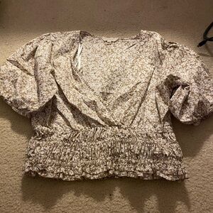 Floral Beige Women's Top